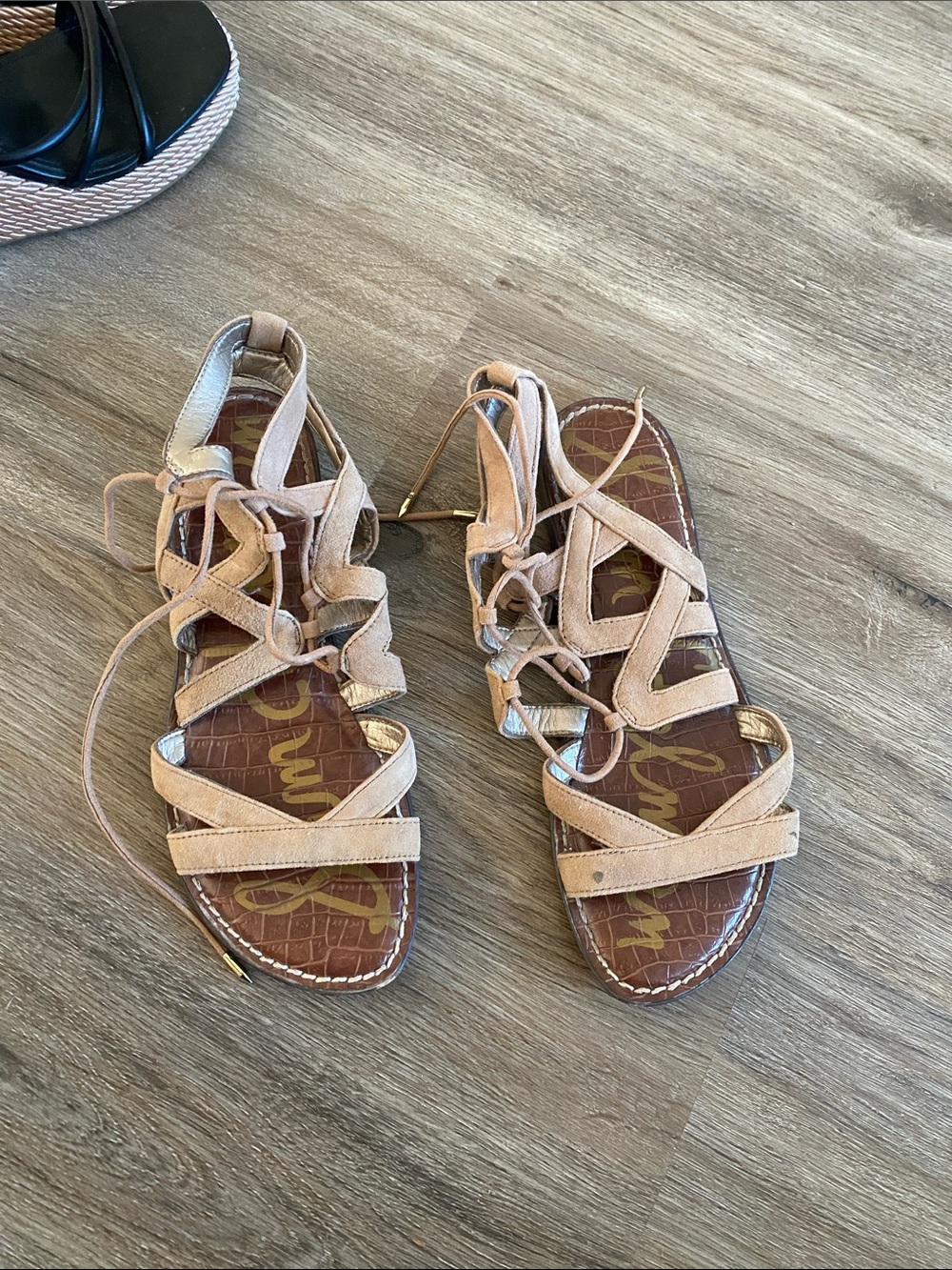 Sam Edelman Gemma Tan Lace-Up Gladiator Sandals